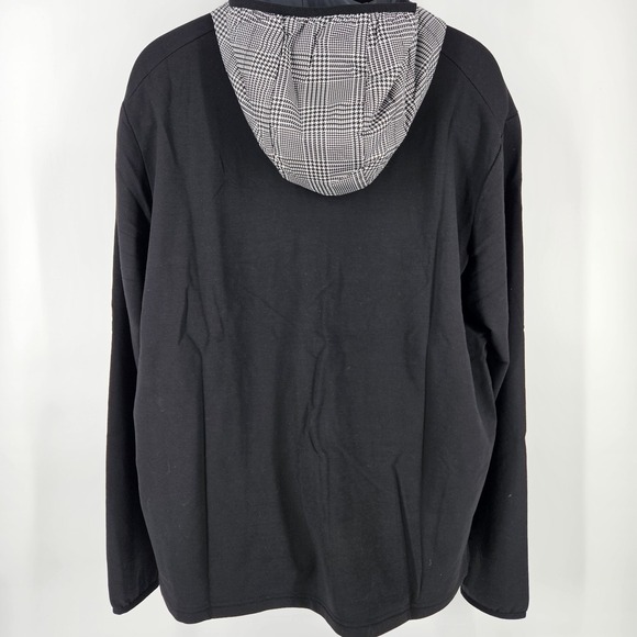 New Ralph Lauren Men's Black White Glen Plaid Hooded Golf Zip Jacket Size XL - Picture 4 of 11